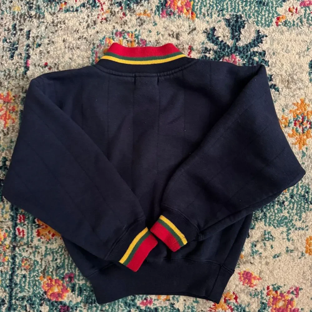 Vintage 90s GAP Boys V-Neck Sweater Classic Embroidery Sports Size XS